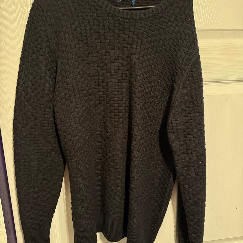 George Black Textured Crewneck Sweater